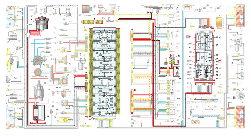 Схема ваз 2109